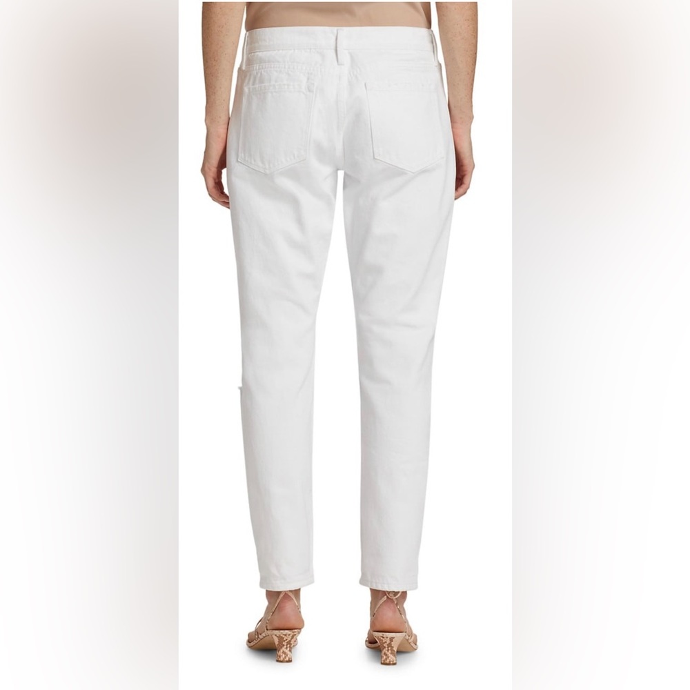 Frame Le Garcon Mid-Rise White Boyfriend Jeans Size 33 (US-14) NWT - Picture 4 of 12